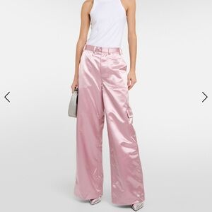 STAUD Shay high-rise satin wide-leg pants